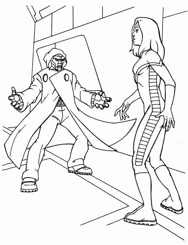 coloriage les quatre fantastiques fatalys et la femme invisible